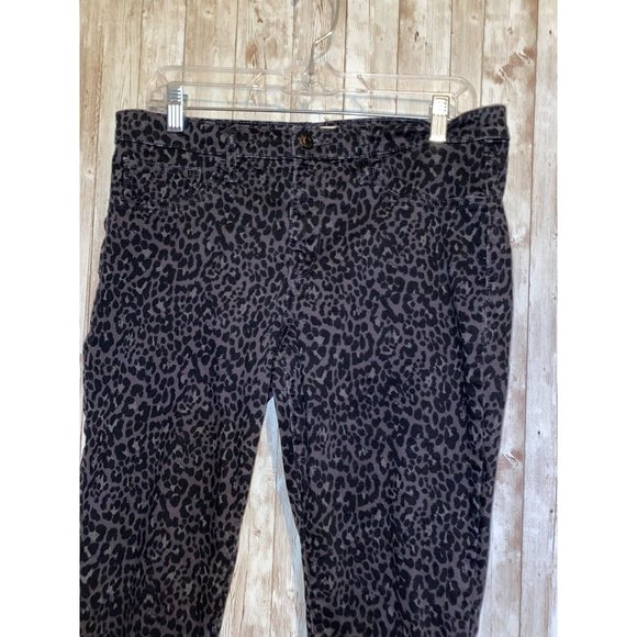 GAP High Rise Gray Leopard Print Easy Legging Denim Jeans Size 31 - Picture 5 of 7